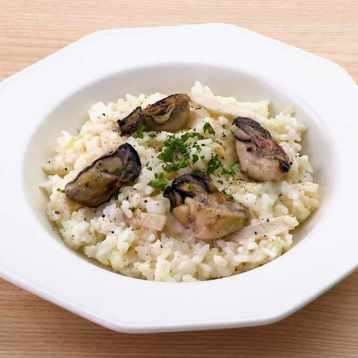 牡蠣のチーズリゾット