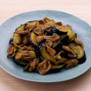 豚肉となすのカレー炒め