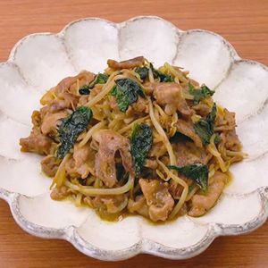 豚肉と大葉のカレー炒め