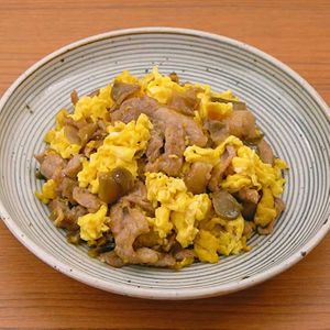 豚肉とザーサイのカレー炒め