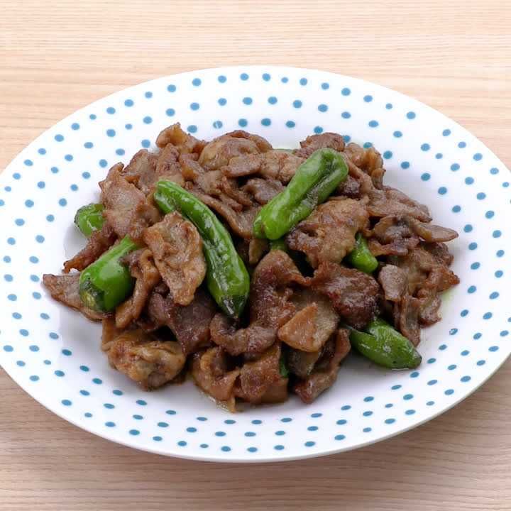 豚肉とししとうのカレー炒め