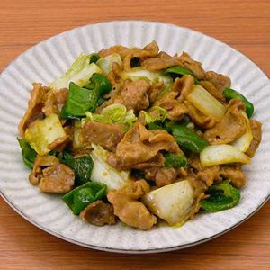 「豚肉と白菜のカレー野菜炒め」のレシピ動画