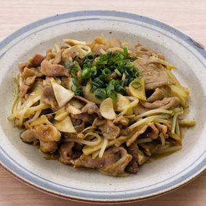 「豚肉とエリンギのもやしカレー炒め」のレシピ動画