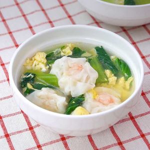 えびしゅうまいと卵のふわふわスープ