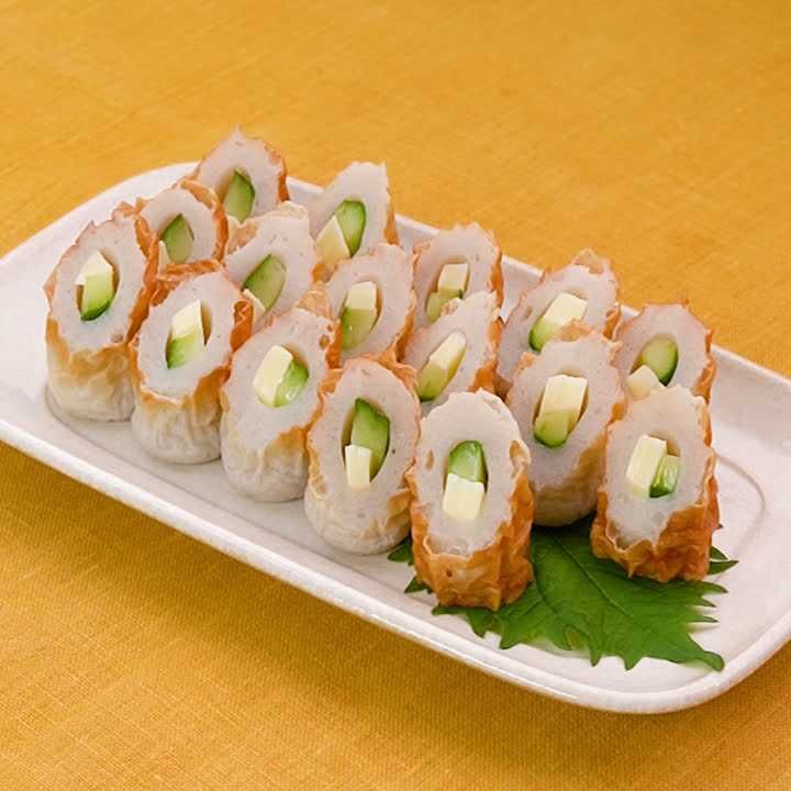 きゅうりとチーズのちくわ詰め