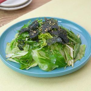 「水菜とレタスのチョレギサラダ」のレシピ動画