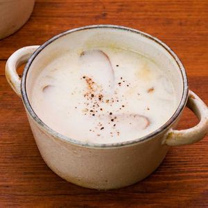 ごぼうとねぎの豆乳スープ