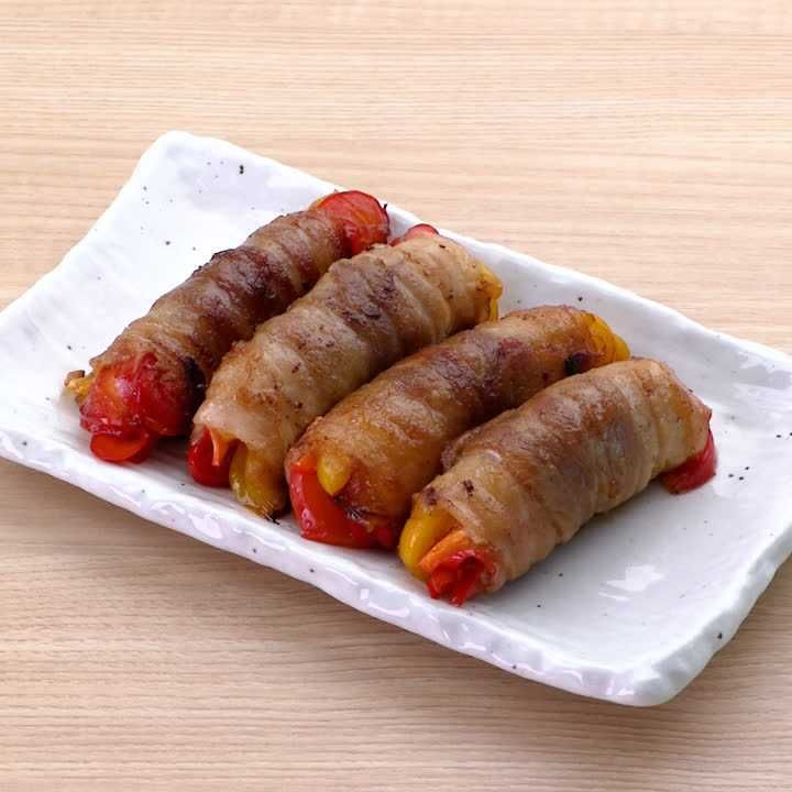 ごはんのお供に♪ パプリカの肉巻きのレシピ動画・作り方 | デリッシュキッチン