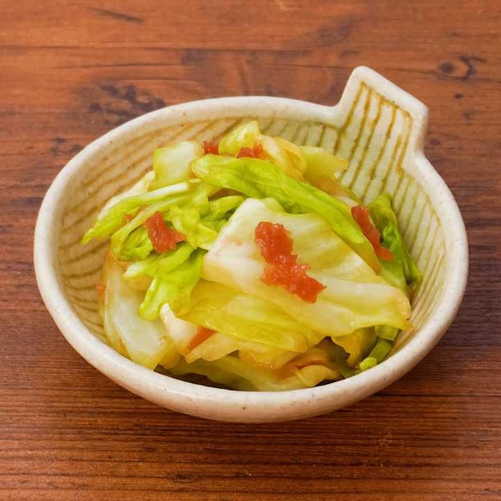 キャベツの梅ポン酢あえ