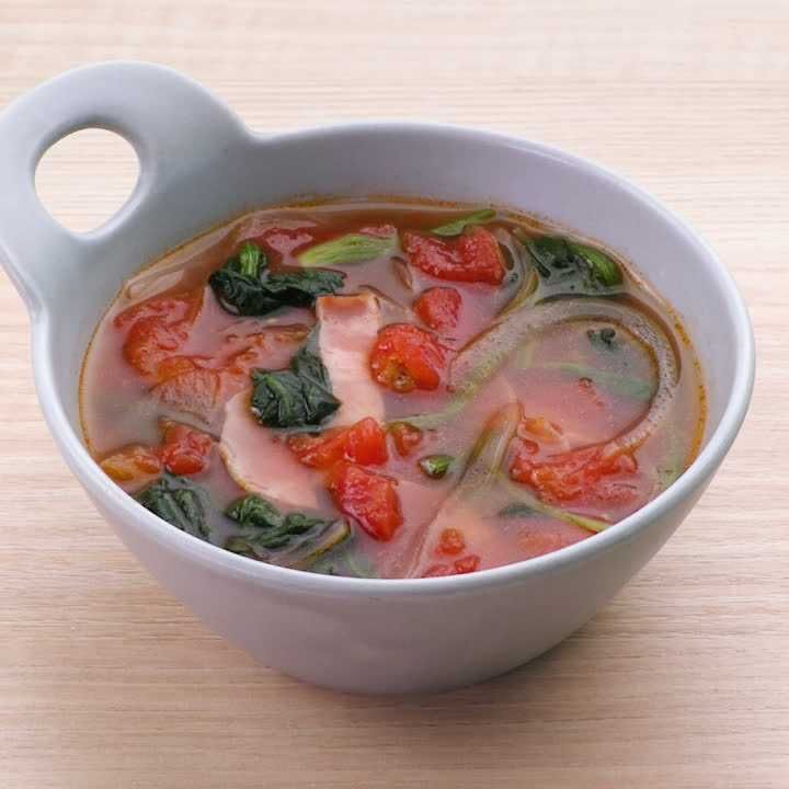 ほうれん草のトマトスープ