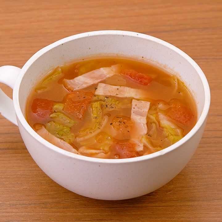白菜のトマトスープ