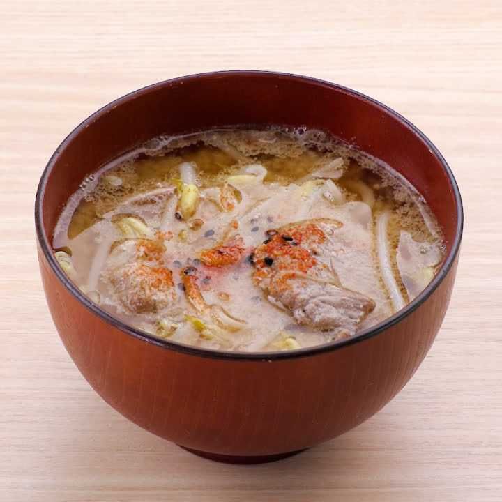 ごま油入りもやしの味噌汁