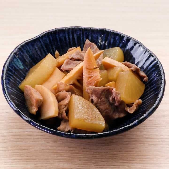 ささっとできる 豚と大根とたけのこの煮物のレシピ動画 作り方 Delish Kitchen