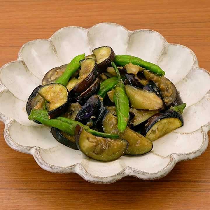 なすとししとうの甘辛炒め