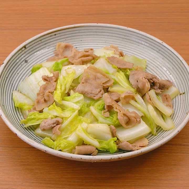 豚バラと白菜の甘辛炒め