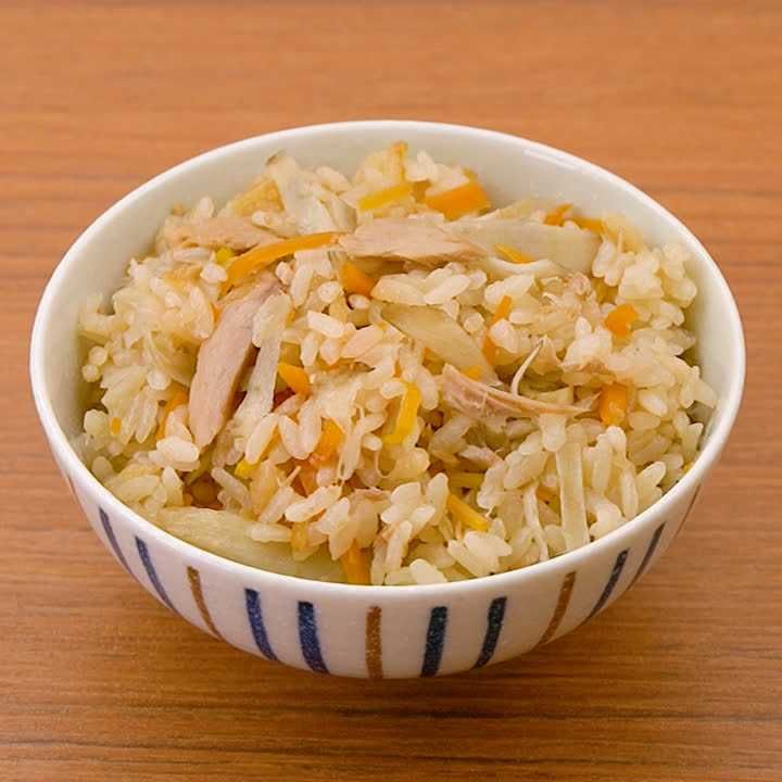 手軽に出来る ツナとごぼうの炊き込みごはんのレシピ動画 作り方 Delish Kitchen