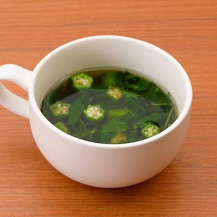 モロヘイヤとオクラのスープ
