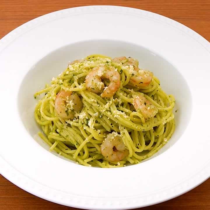えびのジェノベーゼパスタ
