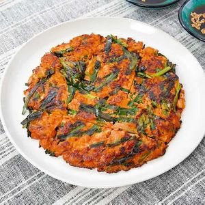 「オートミールで作るキムチチヂミ」のレシピ動画