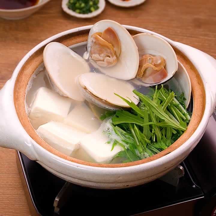 はまぐりの湯豆腐