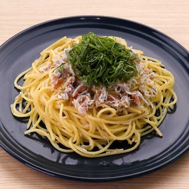 しらすの梅しそパスタ