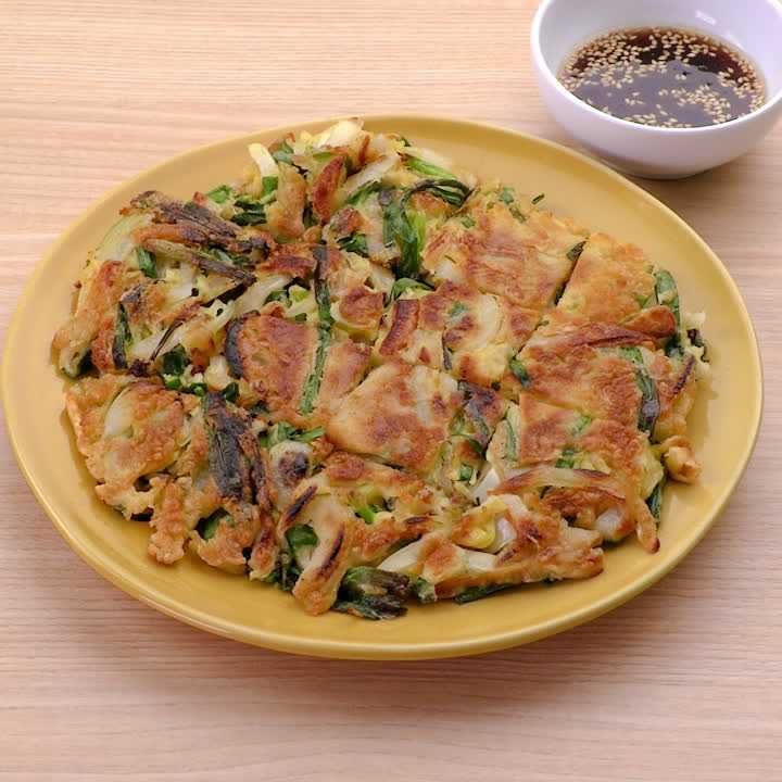 ちくわとニラのチヂミ