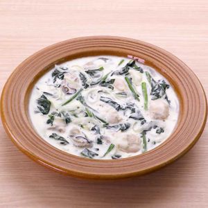 ほうれん草と牡蠣のクリーム煮