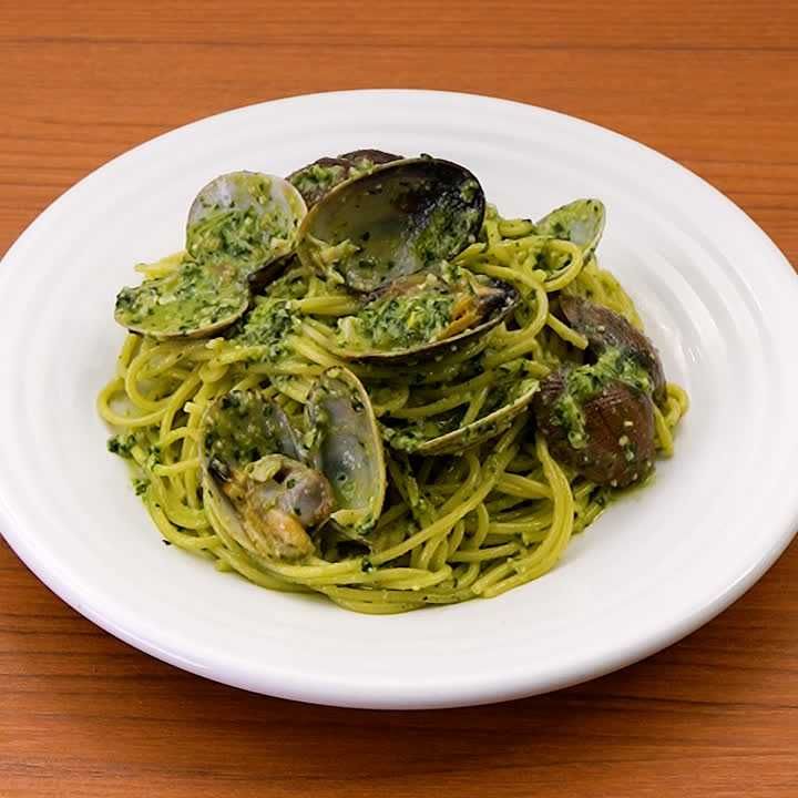 あさりとバジルのパスタ
