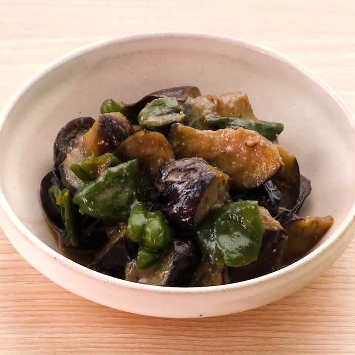 なすとピーマンの味噌煮