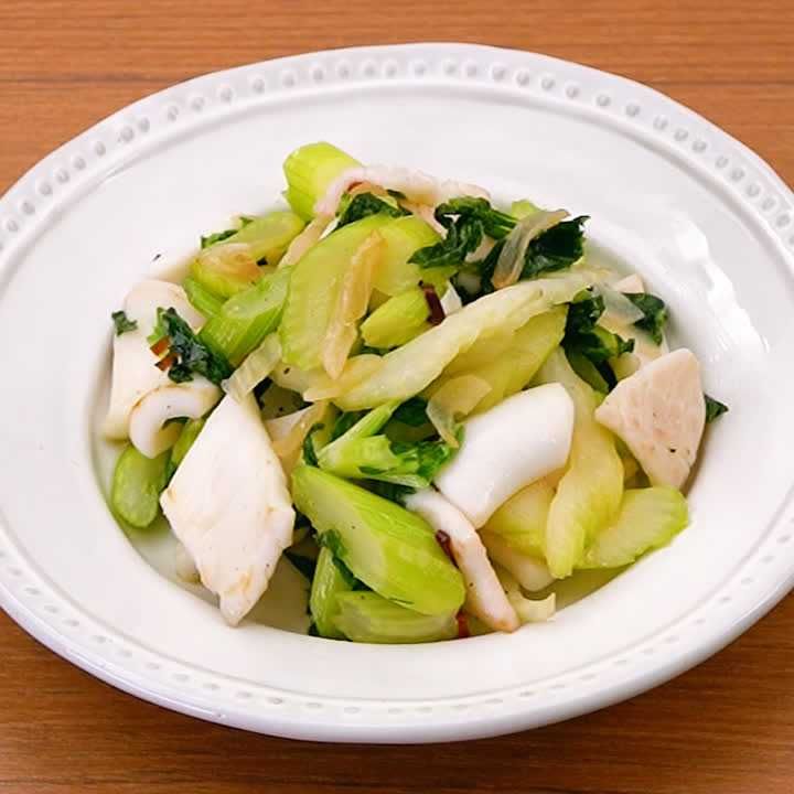 いかとセロリの塩炒め