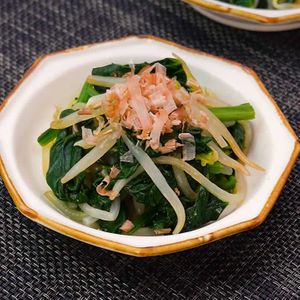 「もやしとほうれん草のおひたし」のレシピ動画