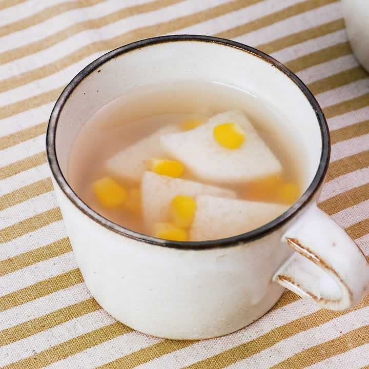 長芋とコーンの塩スープ