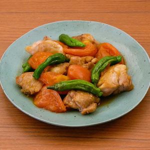 鶏肉とトマトのこってり炒め