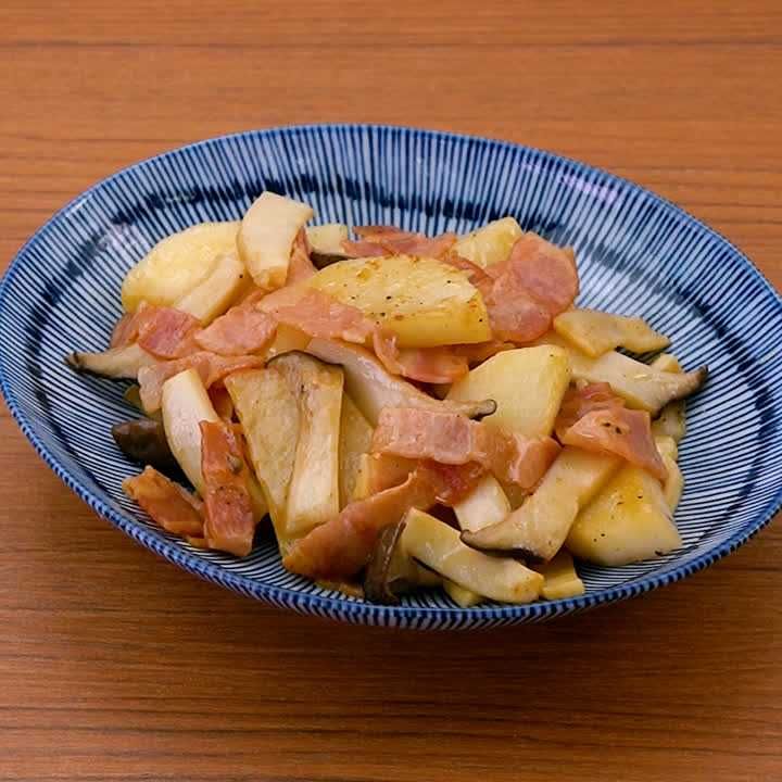 長芋とエリンギのバター醤油炒め