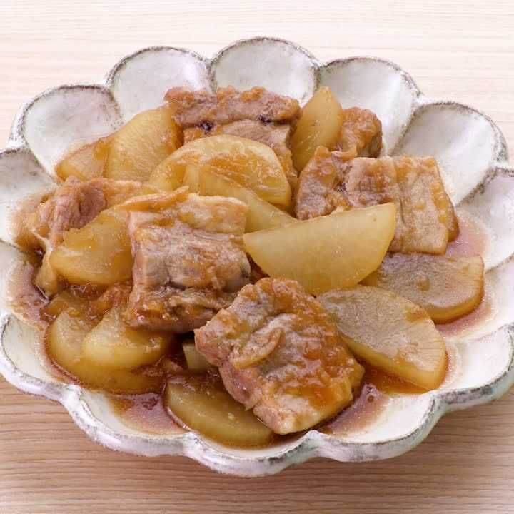 大根と豚肉のとろとろ炒め煮