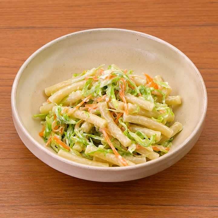 シャキシャキ食感！ キャベツのマカロニサラダのレシピ動画