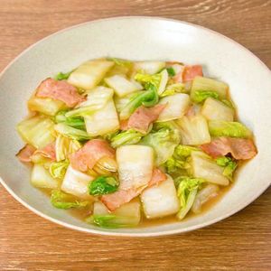 「ベーコンと白菜のとろみ炒め」のレシピ動画