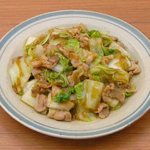 白菜と豚肉のカレー粉炒め