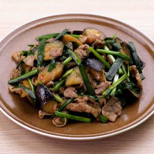 なすと豚肉のピリ辛炒め