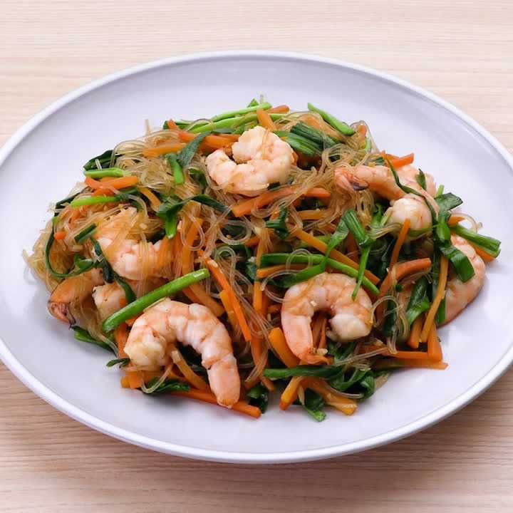 えびと春雨の炒め物