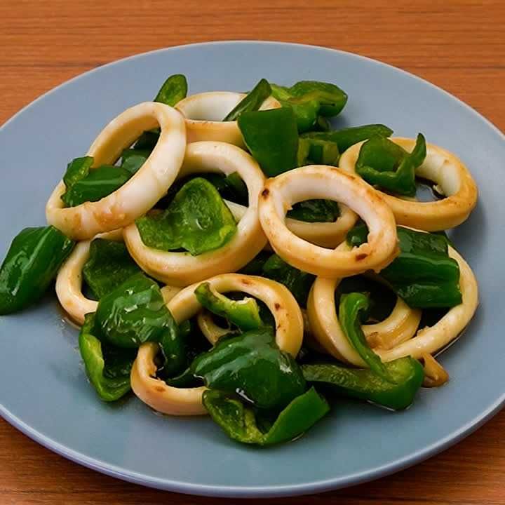 イカとピーマンのバター醤油炒め