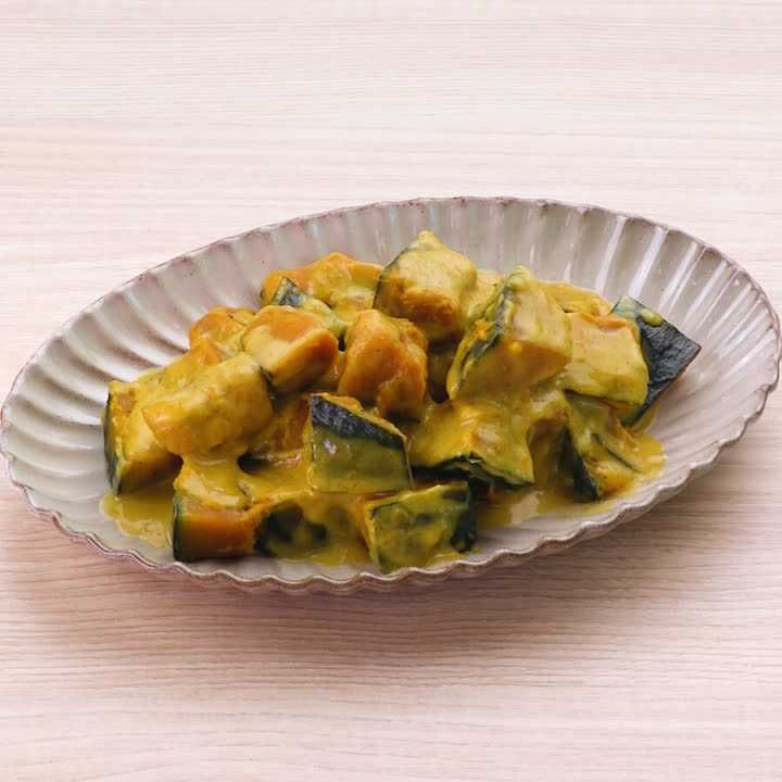 優しい甘さ♪ かぼちゃのココナッツミルク煮のレシピ動画・作り方 | デ