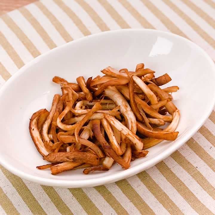 しいたけの軸のバター醤油炒め