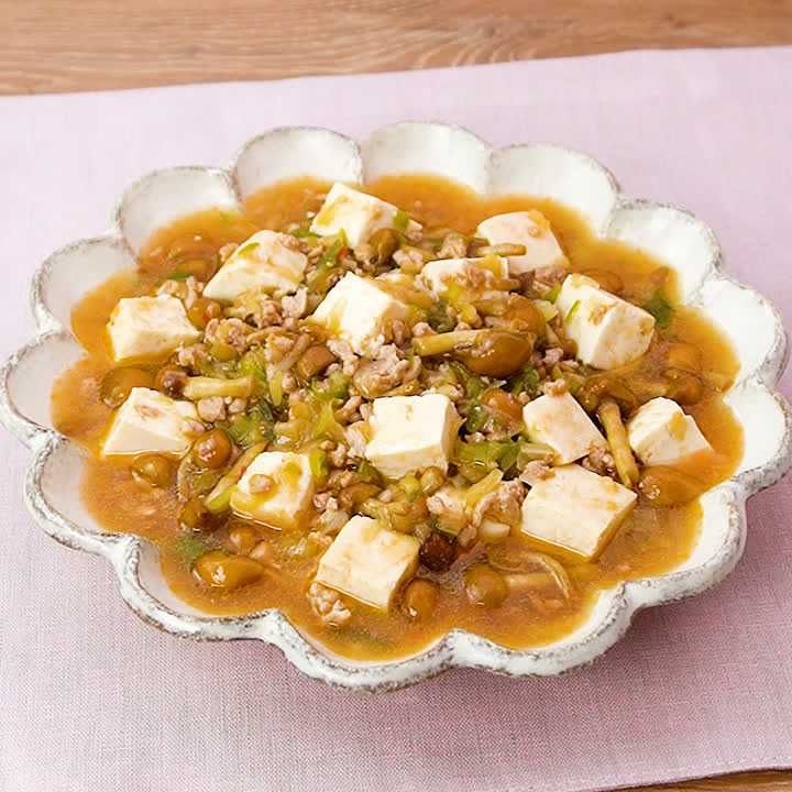 なめこの麻婆豆腐
