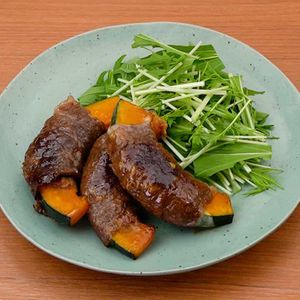 「チーズインかぼちゃ肉巻き」のレシピ動画