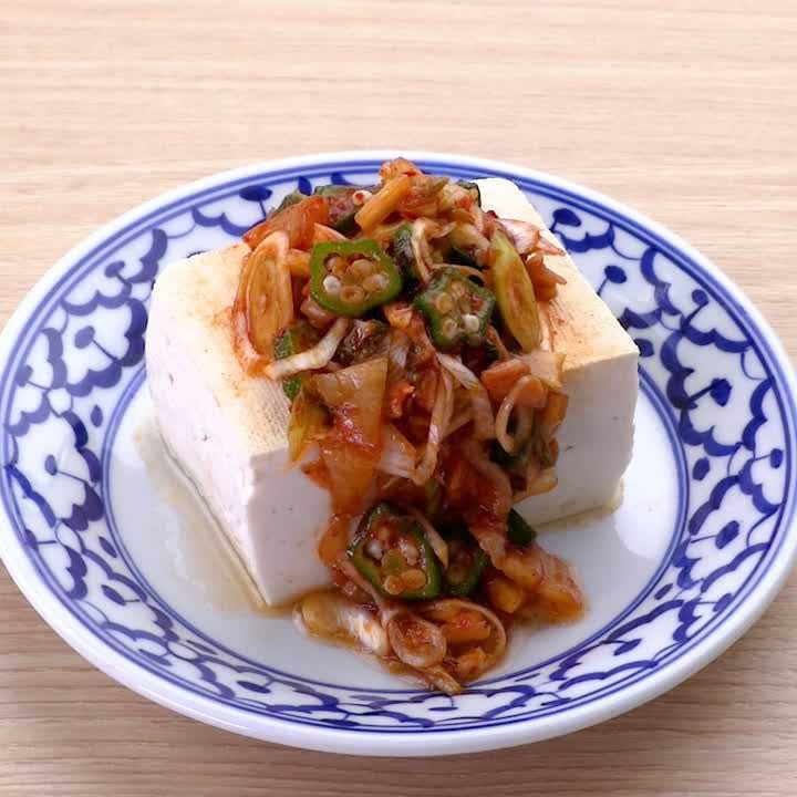 オクラキムチ冷奴