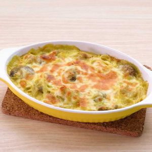 「カレーパスタグラタン」のレシピ動画