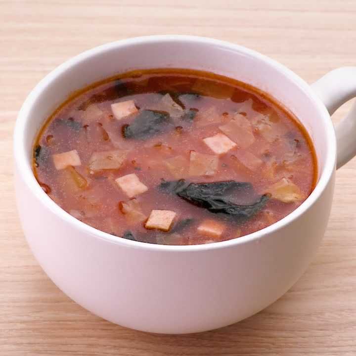 ほうれん草入りミネストローネ