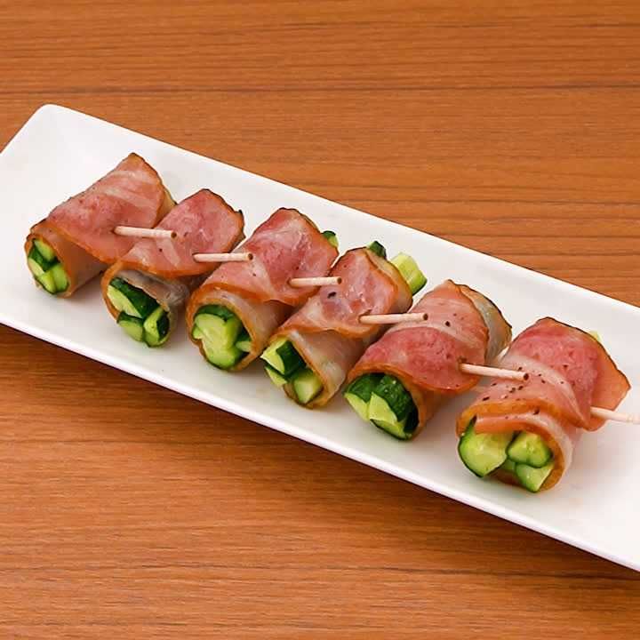 きゅうりのベーコン巻き