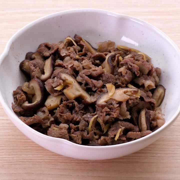 牛肉としいたけのしぐれ煮
